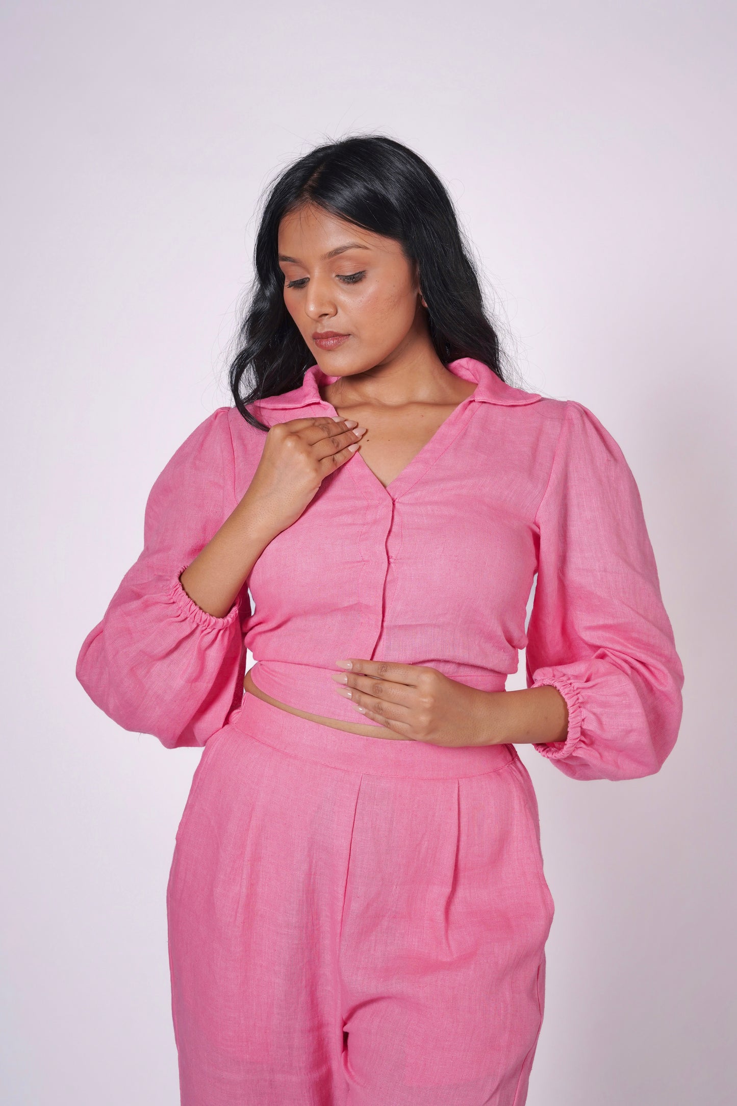 ROSA LINEN TIE BACK SET