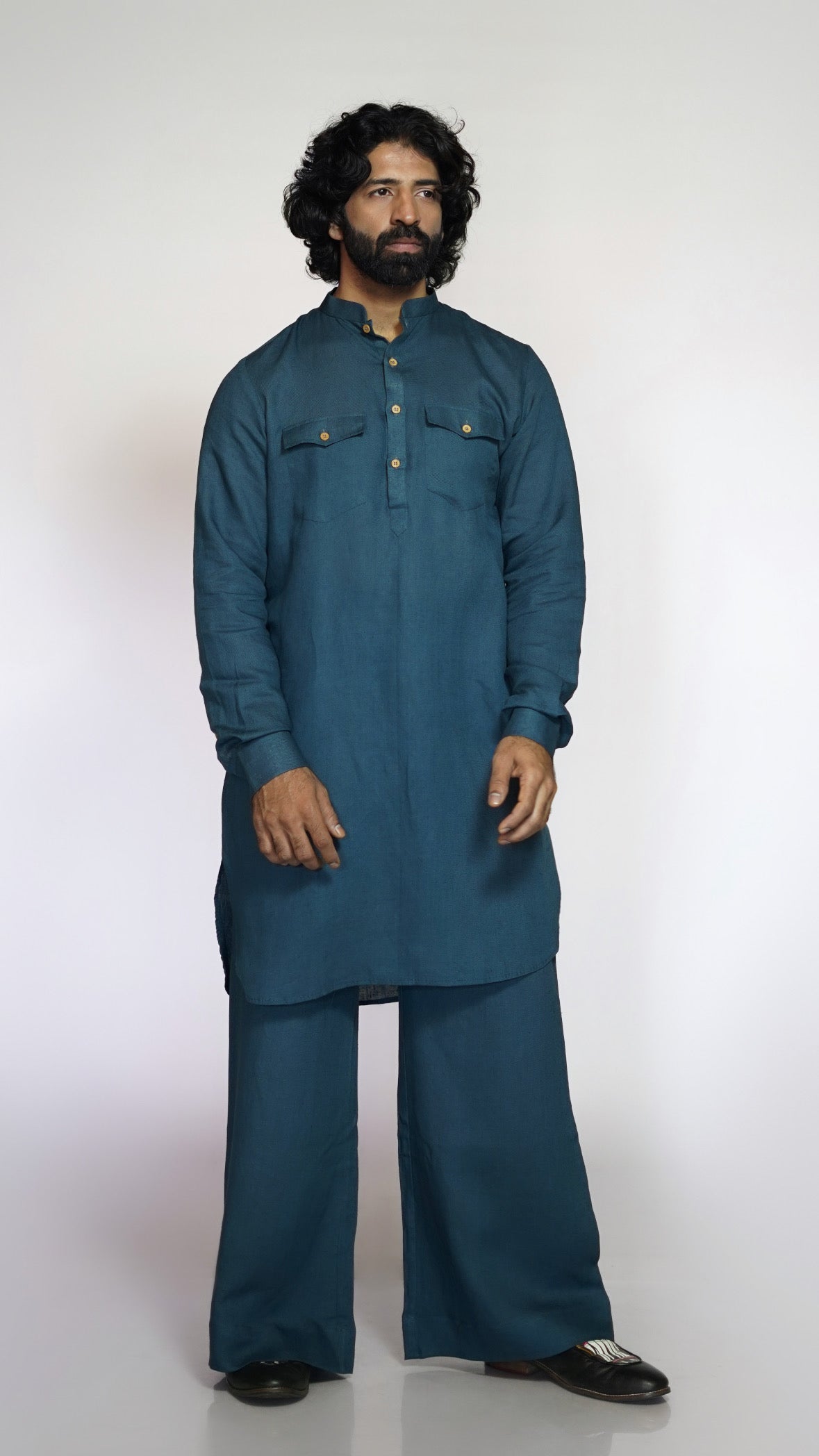 NEEL LINEN MEN'S LONG KURTA SET