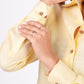 Sunshine Yellow Full Sleeves Spread Collar Linen Shirt
