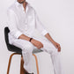 Pearl White Co-ord Set- Includes Pair of Pants and Regular Collar shirt