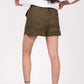 Forest Green Linen Shorts